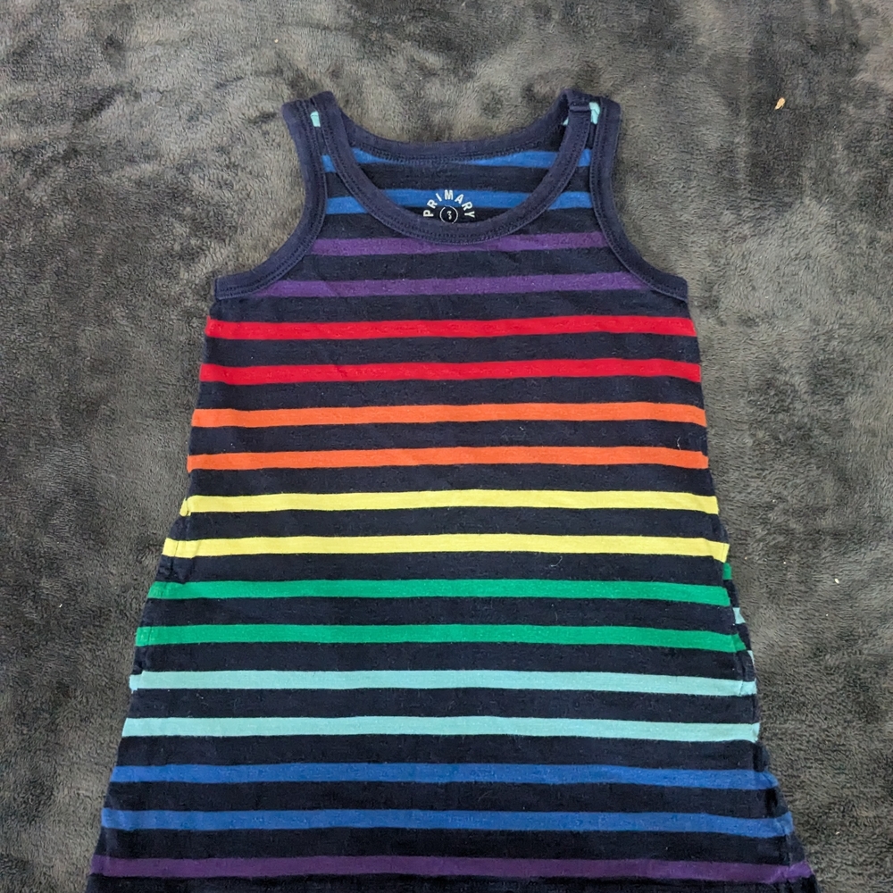 Colorful Striped Sleeveless Dress